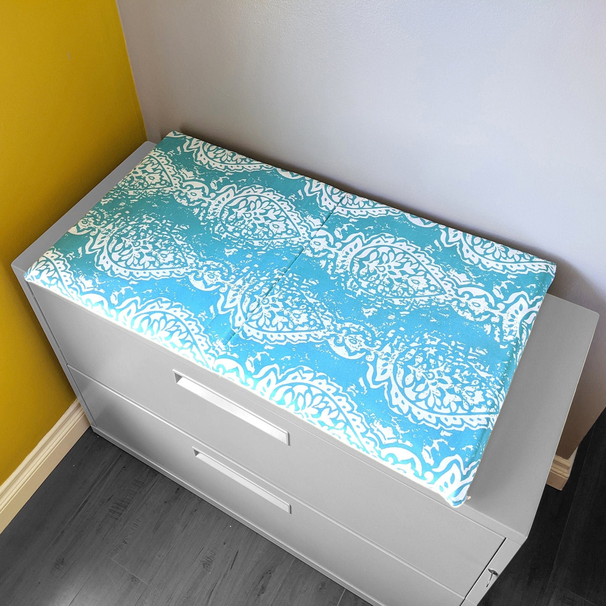 Rockin Cushions IKEA Bench Pad SALE IKEA Bankkamrat, Hemmahos, Stuva Bench Pad Cover Indian Tribal Print Turquoise Blue